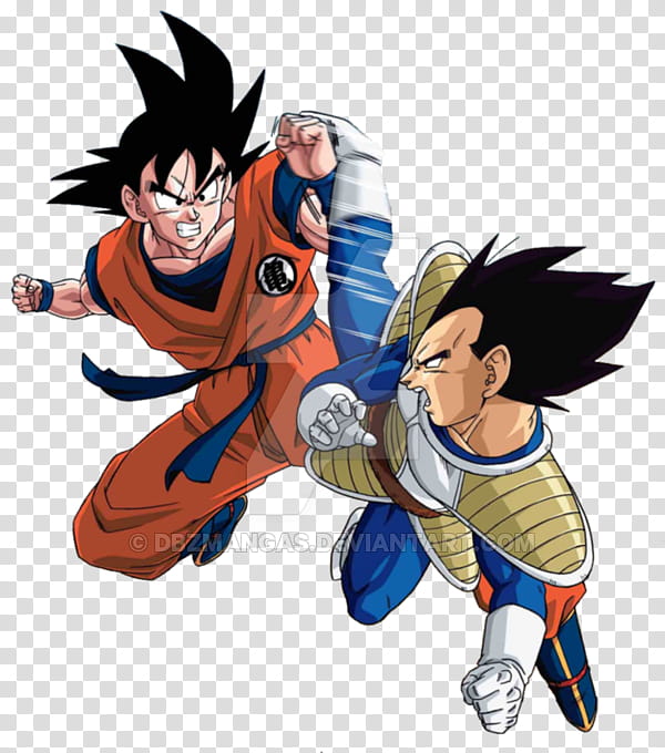 Vegeta VS Goku Render transparent background PNG clipart