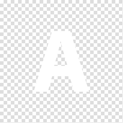 Black n White, white letter a transparent background PNG clipart