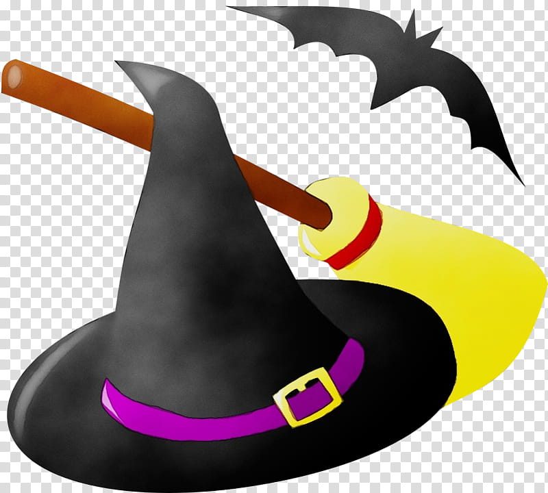 Halloween Witch Hat, Watercolor, Paint, Wet Ink, Witchcraft, Halloween , Ghost, Costume transparent background PNG clipart