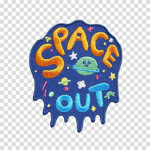 Embroidered Patches, Space Out patch transparent background PNG clipart