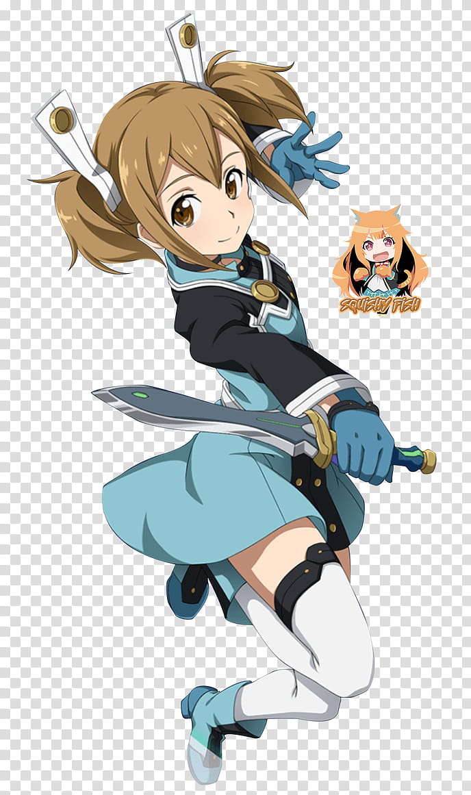 Silica (Ordinal Scale) [Render #], girl with dagger anime character transparent background PNG clipart