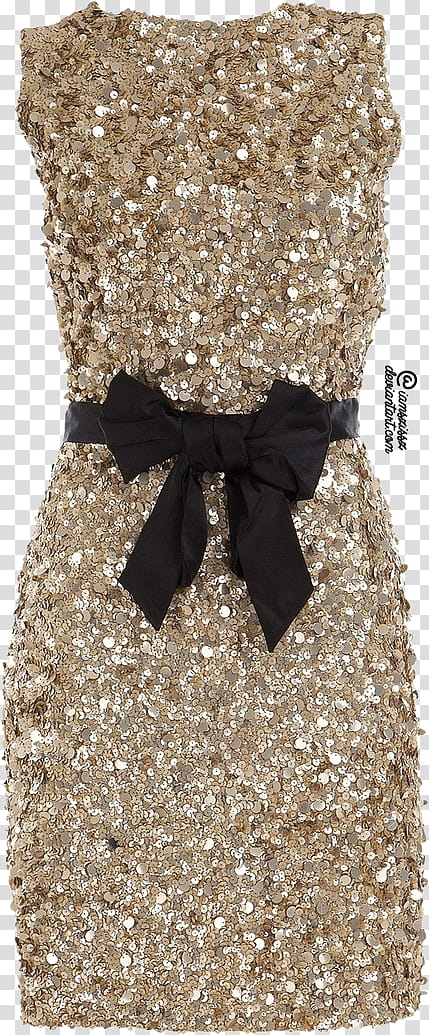 Glitter sequined prom dresses , gold sleeveless dress transparent background PNG clipart
