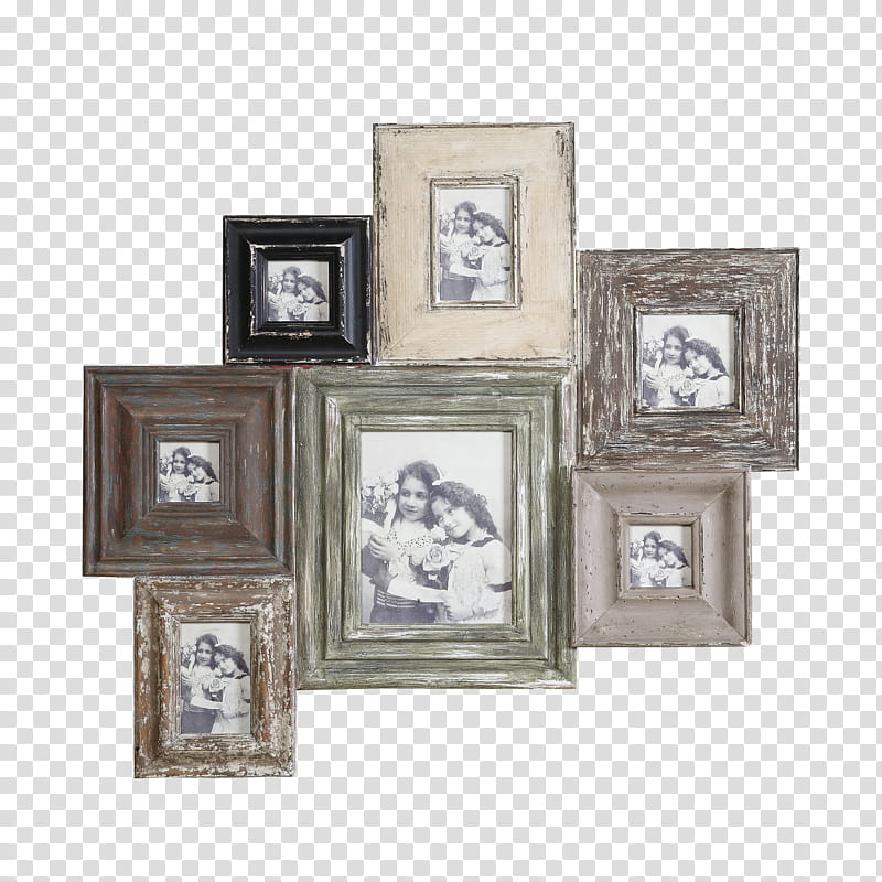gray wooden collage frame transparent background PNG clipart