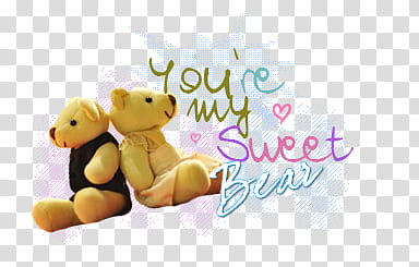 Bear, you're my sweet bear text transparent background PNG clipart