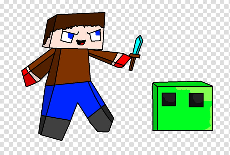 My Failed Atept At Drawing Minecraft..., boy holding sword illustration transparent background PNG clipart