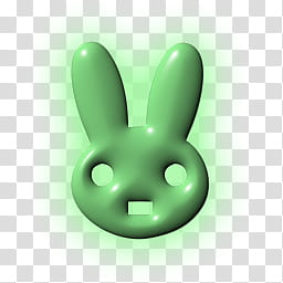 glow in the dark icons, who cut this bunny's head off transparent background PNG clipart