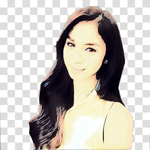 pop art retro vintage, Black Hair, Hair Coloring, Brown Hair, Long Hair, Face, Forehead, Eyebrow transparent background PNG clipart thumbnail