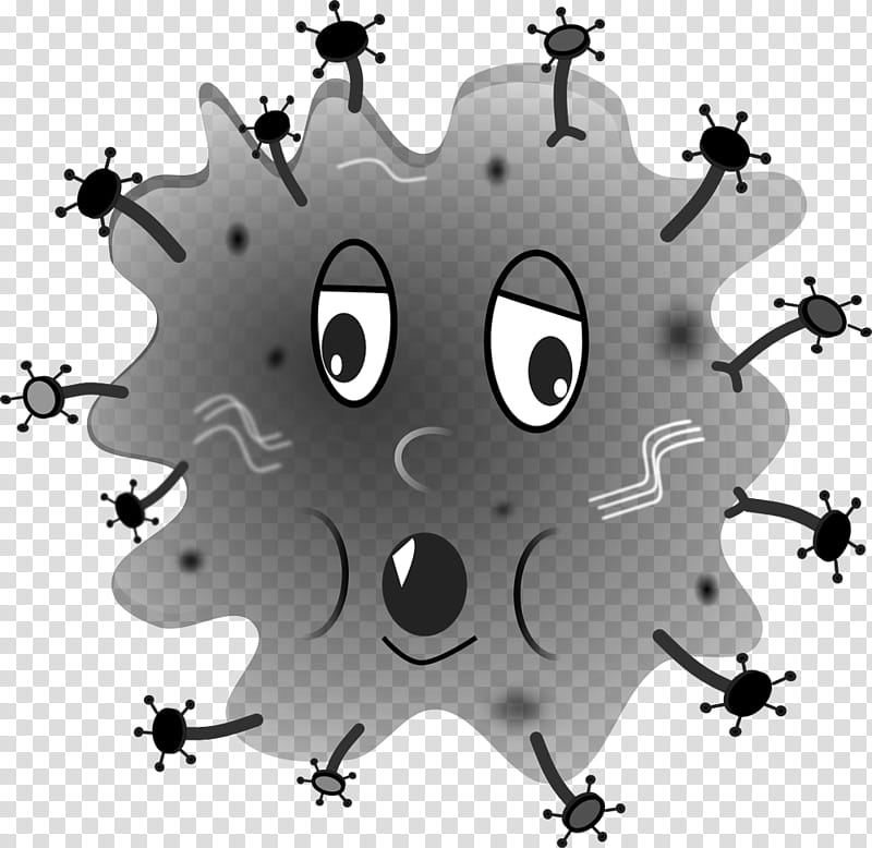 Graphic, Germ Theory Of Disease, Cartoon, Pathogen, Blackandwhite transparent background PNG clipart
