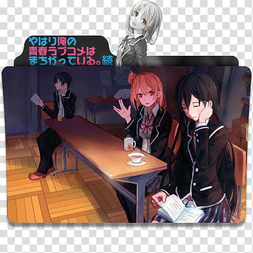 Anime Icon , Yahari Ore no Seishun Love Come wa Machigatteiru Zoku v, anime characters transparent background PNG clipart