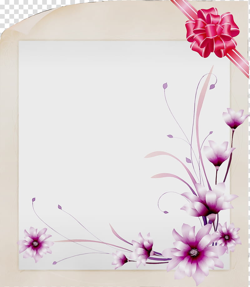 frame, Flower Rectangular Frame, Floral Rectangular Frame, Watercolor, Paint, Wet Ink, Pink, Plant transparent background PNG clipart