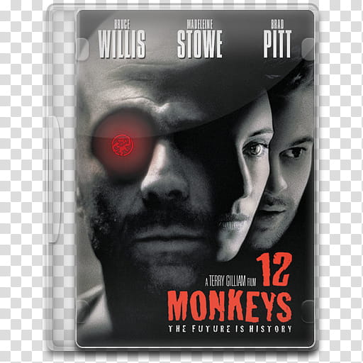 Movie Icon , Twelve Monkeys,  Monkeys DVD case transparent background PNG clipart