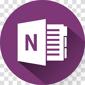 Microsoft Office  long Shadow Icons, onenote-shadow transparent background PNG clipart