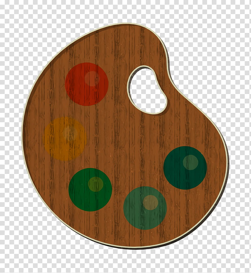 Palette icon Art icon Education elements icon, Green, Circle, Wood, Wood Stain, Plate, Symbol transparent background PNG clipart