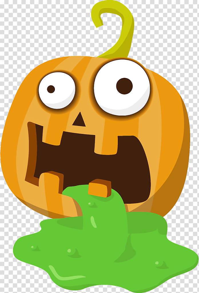 Jack-o-Lantern halloween carved pumpkin, Jack O Lantern, Halloween , Green, Cartoon, Yellow, Smile, Plant transparent background PNG clipart