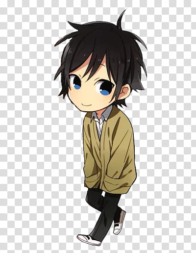 Chibi Anime Boy School Uniform, male chibi fan art transparent