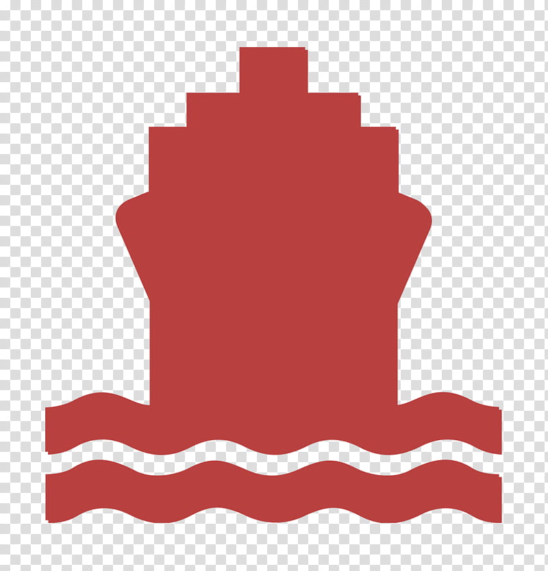 ship icon transportation icon water icon, Red, Logo transparent background PNG clipart