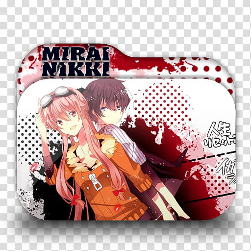 Mirai Nikki Anime Folder Icons by Knives, Mirai Nikki transparent