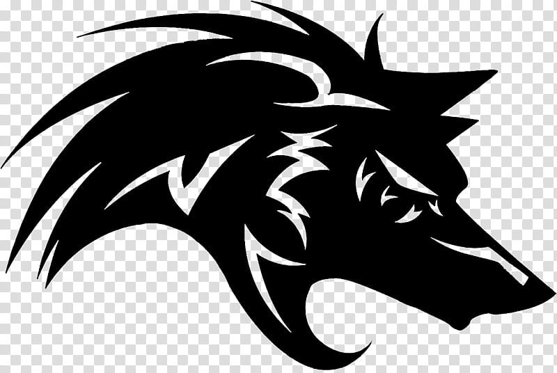 Wolf Logo, black and white wolf transparent background PNG clipart