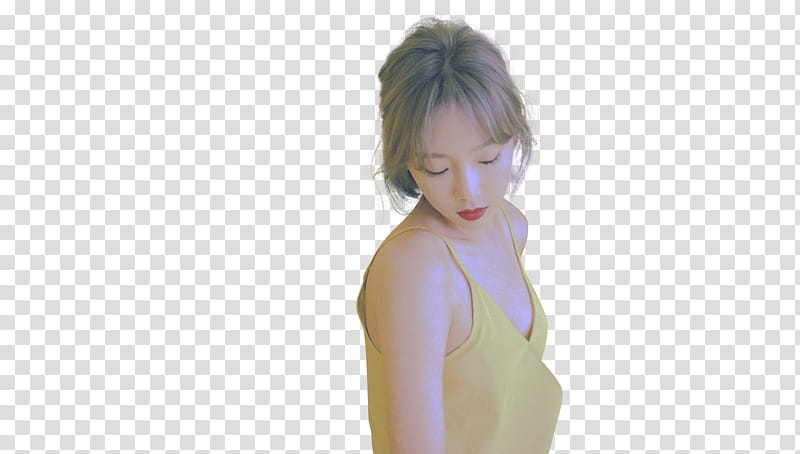 TAEYEON MY VOICE P, woman looking down transparent background PNG clipart