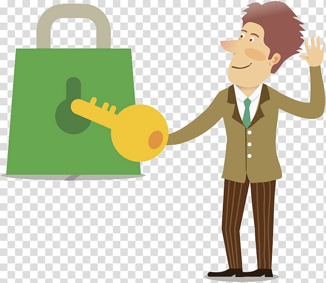 Graphic, Man, Human, Green, Hand, Lock And Key, Cartoon transparent background PNG clipart