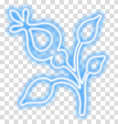 Nature Spring  lights, blue neon flowers transparent background PNG clipart