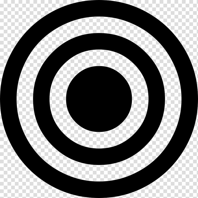 Circle, Bullseye, Shooting Targets, Darts, Symbol, Blackandwhite, Logo, Spiral transparent background PNG clipart