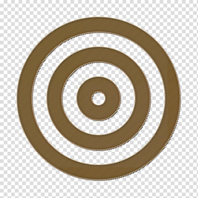 aim icon goal icon target icon, Brown, Circle, Spiral, Beige, Symbol transparent background PNG clipart