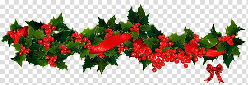 Christmas Garlands, green-leaf vine plant illustration transparent background PNG clipart