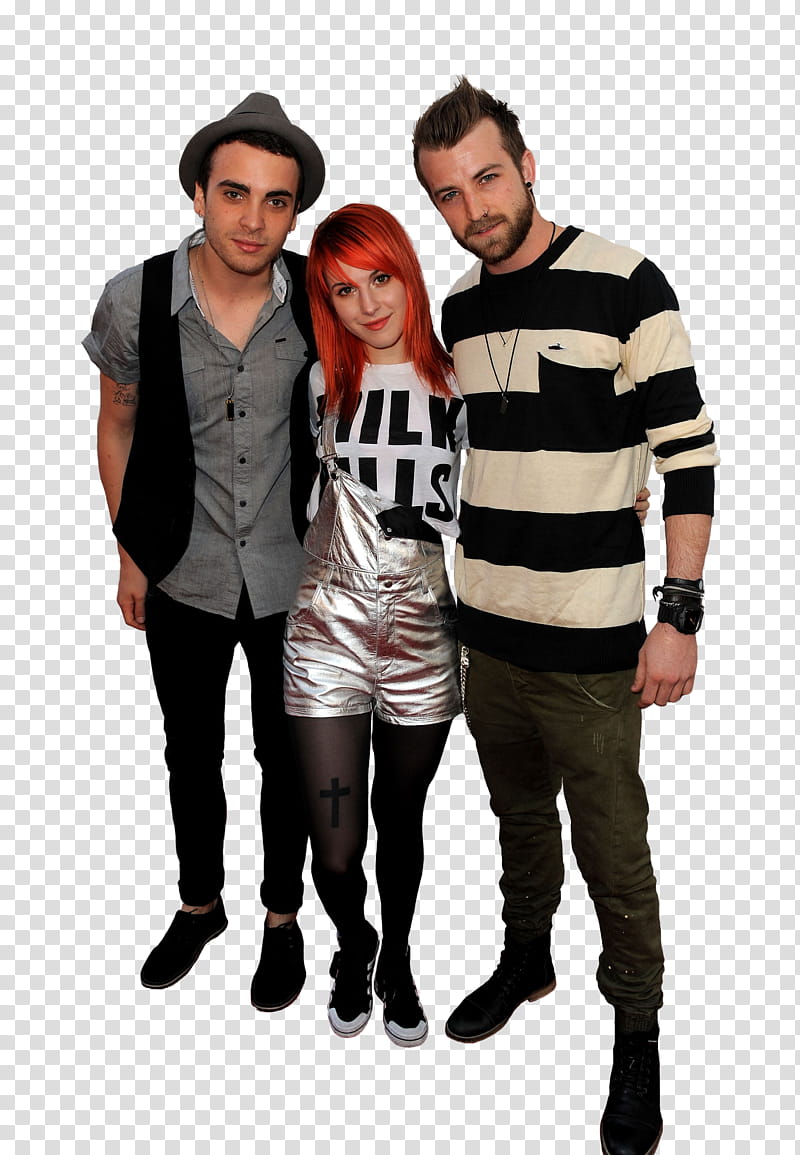 Paramore, Paramour band standing transparent background PNG clipart