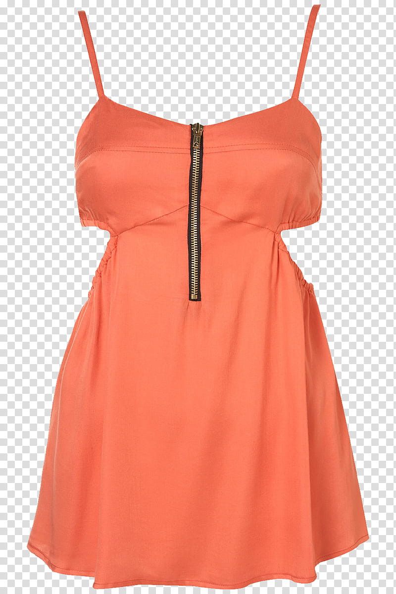 Shirts , women's orange spaghetti strap dress transparent background PNG clipart