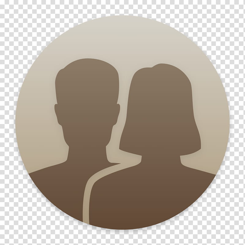 Clay OS  A macOS Icon, Contacts, silhouette of a man and woman icon transparent background PNG clipart