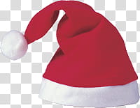 red and white Santa Clause hat transparent background PNG clipart
