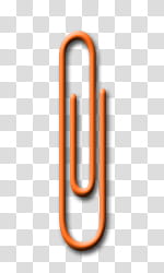 Clips, orange paper clip transparent background PNG clipart