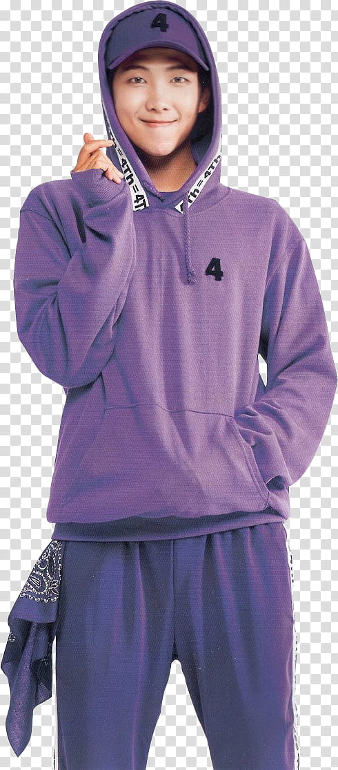 RM , purple hoodie transparent background PNG clipart