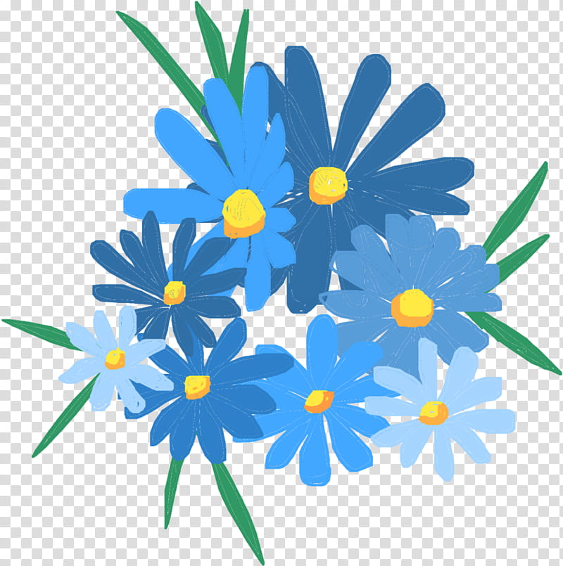 Floral Flower, Flower Bouquet, Cut Flowers, Floral Design, Oxeye Daisy, Plant Stem, Blue, Plants transparent background PNG clipart