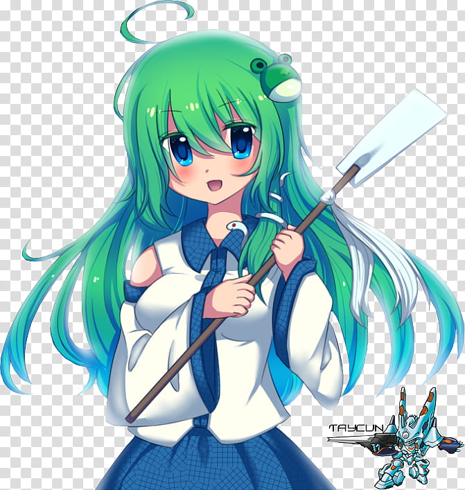 render sanae kochiya , Sanae Kochiya anime character transparent background PNG clipart