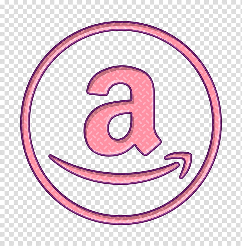 amazon icon ecommerce icon online icon, Shopping Icon, Pink, Symbol, Number, Logo, Material Property, Circle transparent background PNG clipart