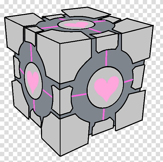 Aperture Science Weighted Companion Cube Portal transparent background PNG clipart