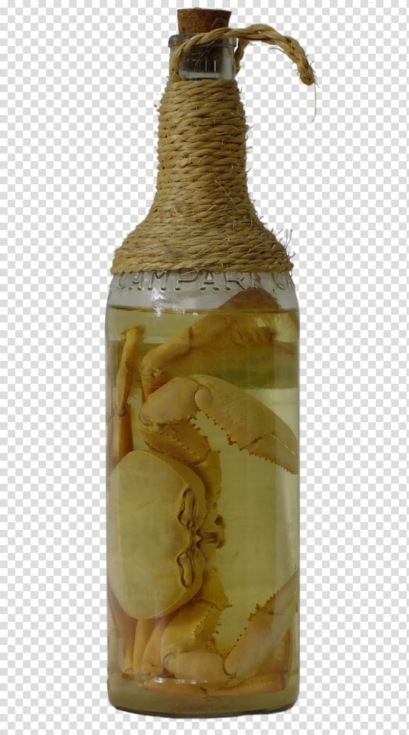 Crab Spirit, brown glass bottle transparent background PNG clipart