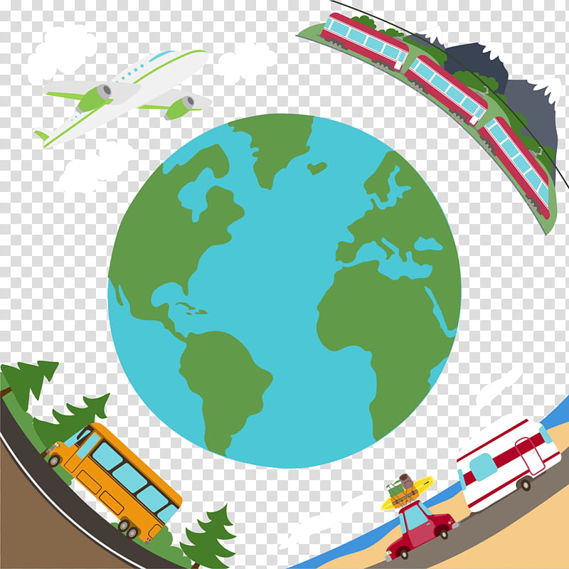 Poster Earth Day, World Tourism Day, Suitcase, Train, Travel, Globe, Area, Line transparent background PNG clipart