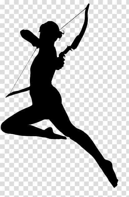 Bow And Arrow, Archery, Silhouette, Woman, Hunting, Solid Swinghit, Fencing transparent background PNG clipart