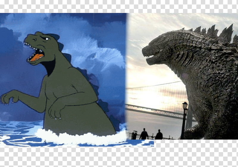 Godzilla Before and After transparent background PNG clipart
