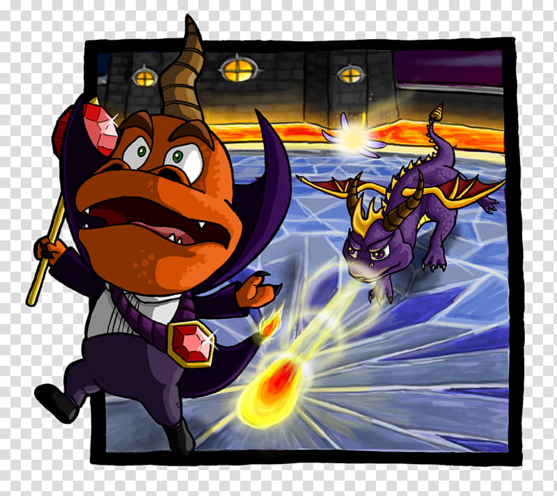 Spyro vs. Ripto, dragon illustration transparent background PNG clipart