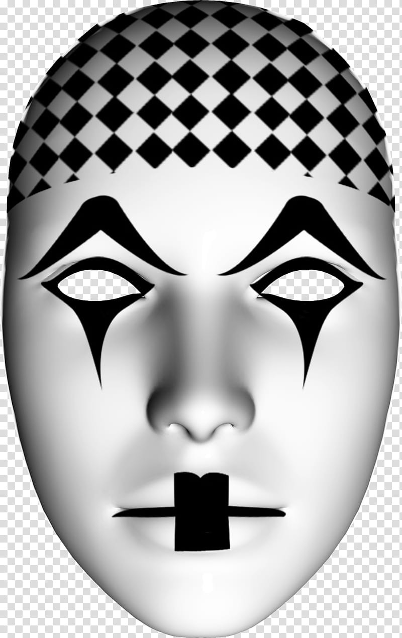 white and black face mask transparent background PNG clipart