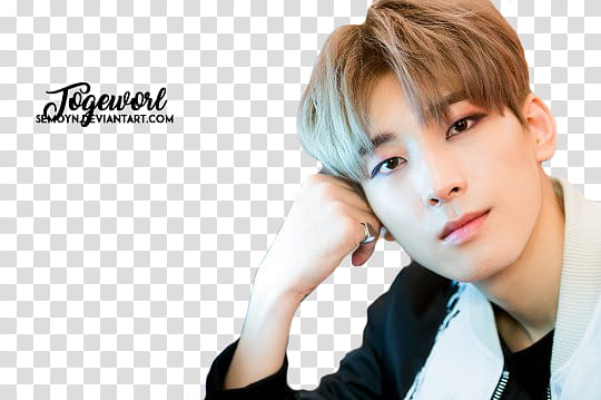 SEVENTEEN CLAP ERA, man wearing black and white shirt transparent background PNG clipart