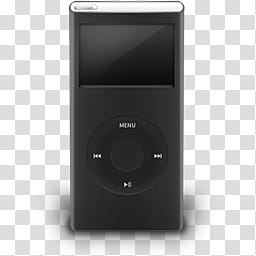 iPod , black MP player transparent background PNG clipart