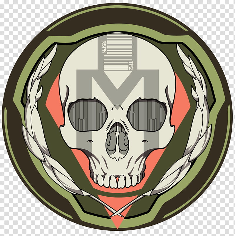 Titanfall  Faction Logos Remakes, human skull with leaves logo transparent background PNG clipart