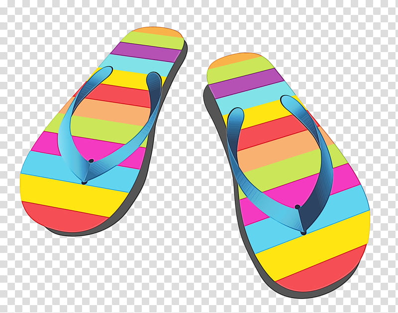 Rainbow, Flipflops, Sandal, Shoe, Slipper, Footwear, Rainbow Sandals, Sneakers transparent background PNG clipart
