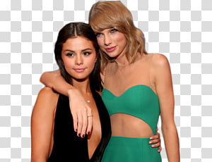 Selena Gomez and Taylor Swift 01 transparent background PNG clipart thumbnail