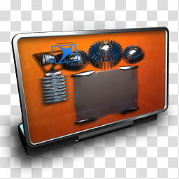 NuEra Computer, blue and gray gear transparent background PNG clipart